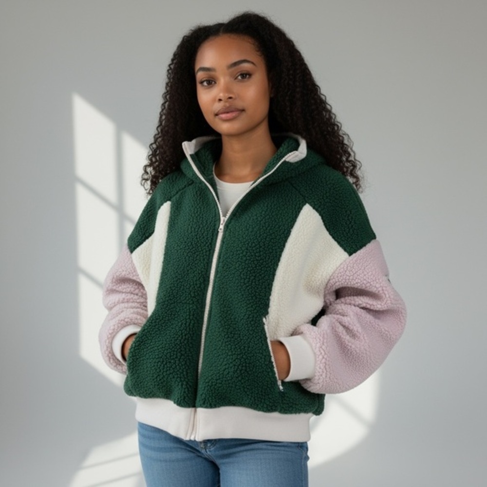 NWT FP Movement by Free People Hit The Slopes Hoodie in Evergreen